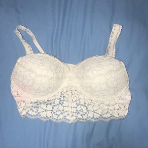 Victoria Secret PINK white lace bralette